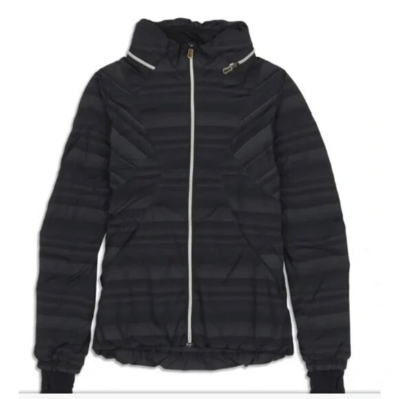 Lululemon Run Hustle Jacket In Multi Poncho Stripe Black Rare Running 6 - Picture 1 of 10